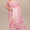 Authentic Sanganeri Printed Maheshwari Cotton Silk Saree