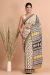 Beautiful Hand Block Print Malmal Cotton Saree with Blouse - KC100372