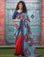 Beautiful Malmal Cotton Jaipuri Print Saree with Blouse - KC111167