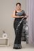 Linen Cotton Saree with Beautiful Silver Zari Border - KC180095