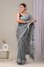 Linen Cotton Saree with Beautiful Silver Zari Border - KC180111