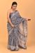 Linen Cotton Saree with Beautiful Silver Zari Border - KC180134