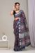 Linen Cotton Saree with Beautiful Silver Zari Border - KC180182