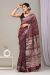 Linen Cotton Saree with Beautiful Silver Zari Border - KC180185