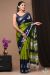 Linen Cotton Saree with Beautiful Silver Zari Border - KC180244