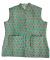 KC190031 - Bottle Green Printed Cotton Quilted Reversible Jacket for Ladies