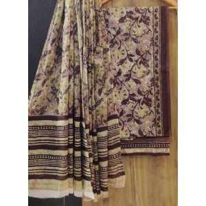 Premium Quality Hand Block Printed Cotton Dress Material with Cotton Dupatta - KC021397