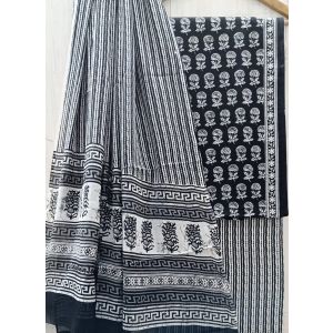 Jaipuri Print Pure Cotton Dress Material with Malmal Cotton Dupatta - KC021631