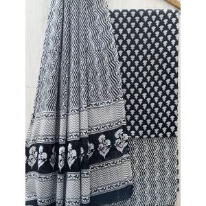 Jaipuri Print Pure Cotton Dress Material with Malmal Cotton Dupatta - KC021653