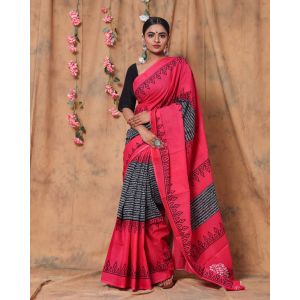 KC110450 - Designer Cotton Sarees with Blouse