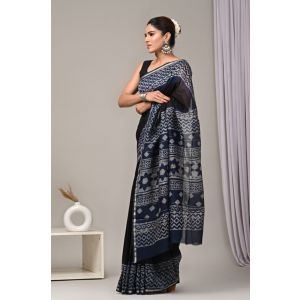 Beautiful Hand Block Printed Chanderi Sarees - KC120524