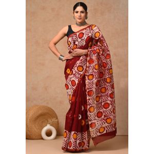 Beautiful Hand Block Printed Chanderi Sarees - KC120532