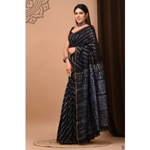 Beautiful Hand Block Printed Chanderi Sarees - KC120535