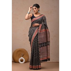 Beautiful Hand Block Printed Chanderi Sarees - KC120536