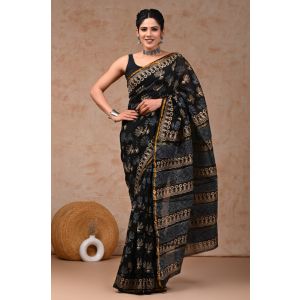 Beautiful Hand Block Printed Chanderi Sarees - KC120544