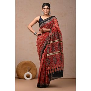 Beautiful Hand Block Printed Chanderi Sarees - KC120549