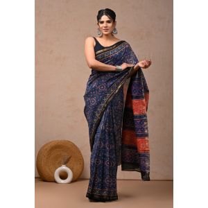 Beautiful Hand Block Printed Chanderi Sarees - KC120560