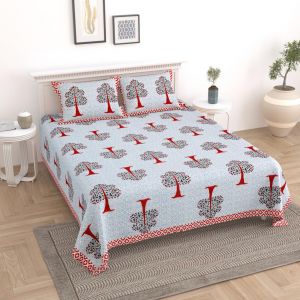 Beautiful Double Bed High Quality Cotton Bedsheet (90 X 108 Inches - 7.5 X 9 feet) - KC140287