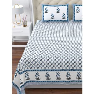 Premium Quality King Size Double Bed Cotton Bedsheet (108 X 108 Inches - 9 X 9 feet) - KC140341