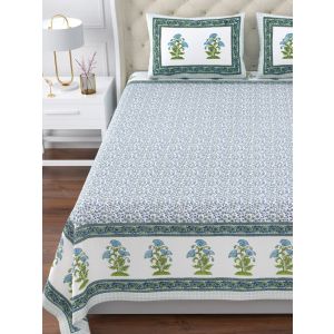 Premium Quality King Size Double Bed Cotton Bedsheet (108 X 108 Inches - 9 X 9 feet) - KC140345