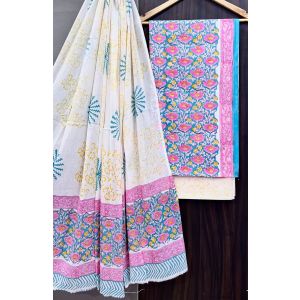 Cotton Dress Material with Cotton Dupatta - KC21213