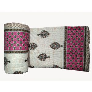 KC270014 - Jaipuri Cotton Quilt Double Bed Rajai (Premium Quality)