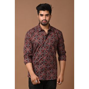 Premium Quality Mens Jaipuri Cotton Printed Full Sleeve Shirt - KC360103