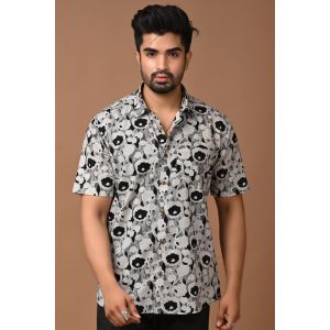 Premium Quality Mens Jaipuri Cotton Printed Half Sleeve Shirt - KC370048