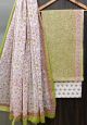 Premium Quality Hand Block Printed Cotton Dress Material with Cotton Dupatta - KC021394