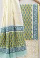 Jaipuri Print Pure Cotton Dress Material with Malmal Cotton Dupatta - KC021655