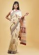 Beautiful Hand Block Print Mulmul Cotton Saree with Blouse - KC100252