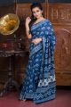 Beautiful Hand Block Printed Malmal Cotton Saree with Blouse - KC100424