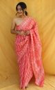 Beautiful Hand Block Printed Malmal Cotton Saree with Blouse - KC100424