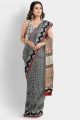 Beautiful Hand Block Printed Malmal Cotton Saree with Blouse - KC100441