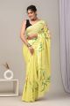 Beautiful Hand Block Printed Malmal Cotton Saree with Tassels - KC100576