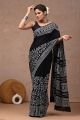 Beautiful Hand Block Printed Malmal Cotton Saree - KC100591