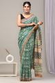 Beautiful Hand Block Printed Malmal Cotton Saree - KC100623