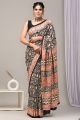 Beautiful Hand Block Printed Malmal Cotton Saree - KC100631