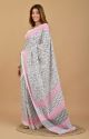 Premium Quality Printed Malmal Cotton Saree with Blouse - KC110954