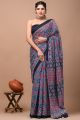 Premium Quality Printed Malmal Cotton Saree with Blouse - KC110985