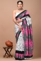 Premium Quality Printed Malmal Cotton Saree with Blouse - KC110987