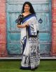 Beautiful Malmal Cotton Jaipuri Print Saree with Blouse - KC111170