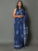 Beautiful Malmal Cotton Jaipuri Print Saree with Blouse - KC111179