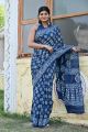 Beautiful Malmal Cotton Jaipuri Print Saree with Blouse - KC111181