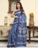 Beautiful Malmal Cotton Jaipuri Print Saree with Blouse - KC111186