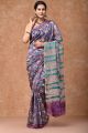 Beautiful Hand Block Printed Chanderi Saree - KC120473