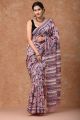 Beautiful Hand Block Printed Chanderi Saree - KC120484