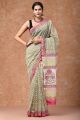 Beautiful Hand Block Printed Chanderi Saree - KC120487