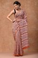 Beautiful Hand Block Printed Chanderi Saree - KC120498