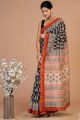 Beautiful Hand Block Printed Chanderi Silk Sarees - KC120570